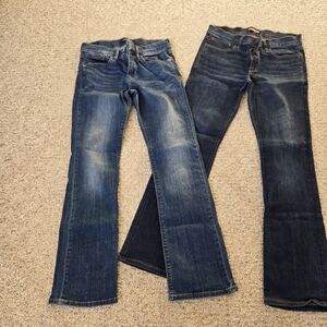 Pair of EUC Express Barely Boot jeans